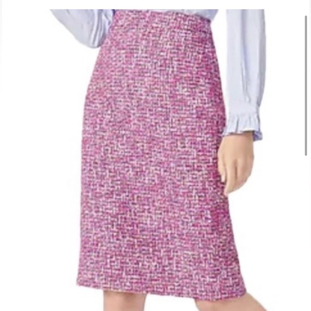 J. Crew Purple Tweed Pencil Skirt SIZE 8